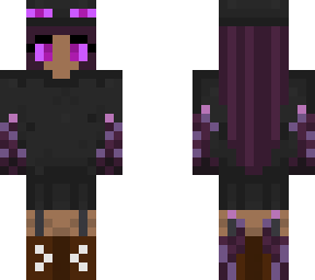 endergirl but with purple hair and different skin colour (fixed)