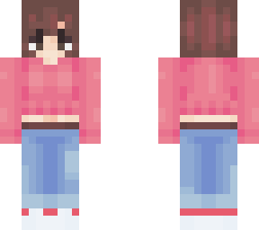 -cropped pink jumper girl-