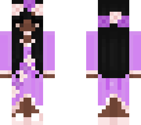 flowery dress with full sleeves (purple)