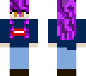 gamer girl with purple hair