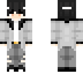 Grey casual boy with headband | Minecraft Skin
