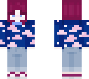 navy and pink cloud skin