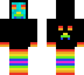 rainbow lgbtq+ creeper in hoodie