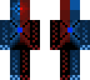 red and blue skin