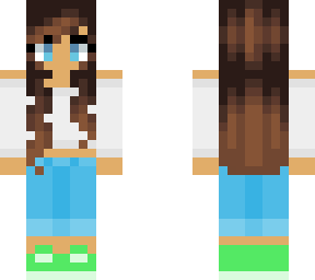 girl summer outfit / brown hair