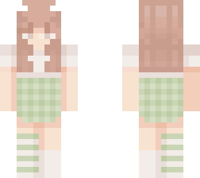green "aesthetic" girl with short hair and horns