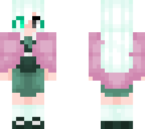 mint + pink style cardigan and skirt