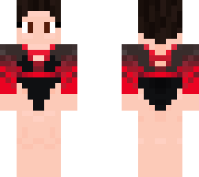 gymnast girl with red/black leotard (quatro gymnastics) oc