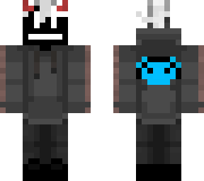 inverted hooded person with a mask