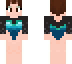 girl woman gymnast leotard with white blue sea green ombre gradient roxana popa