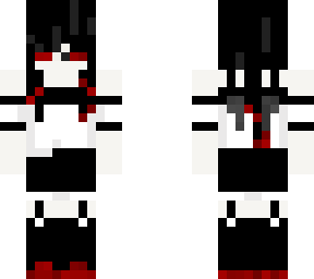 simple red black white girl skin