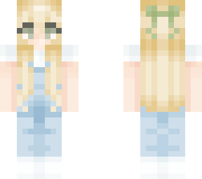 blonde + overalls