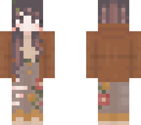 brunette cottagecore girl :) - floral bottoms