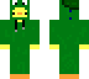 duck in frog suit (: