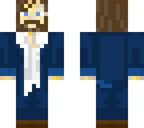 popcorn in a blue suit