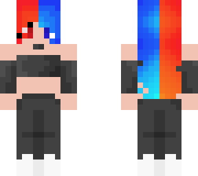 Red and blue girl | Minecraft Skin