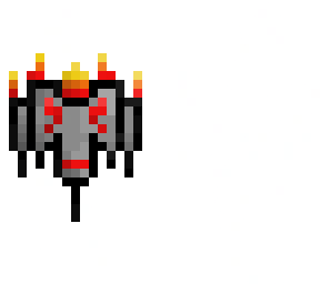 red spaceship - detailed