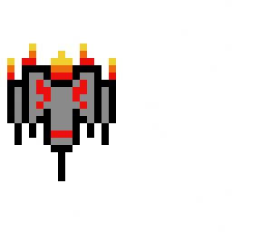 red spaceship - non detailed