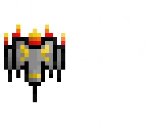yellow spaceship - detailed