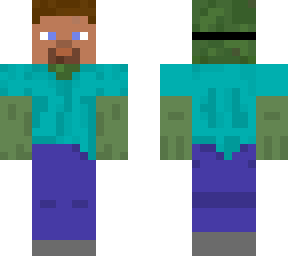 zombie with steve mask