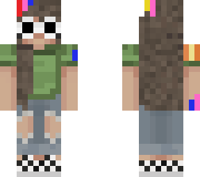 girl glitch with clout goggles & orange and yellow patch for smp's