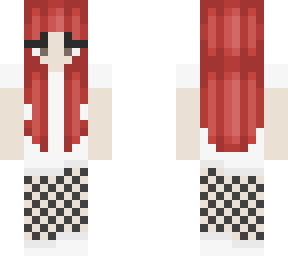 red head w/ white tee and fishnets<3