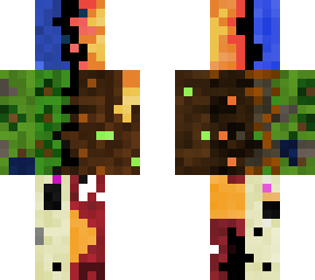 this skin is a mix of water, fire, overworld, the end, the nether and dead biome