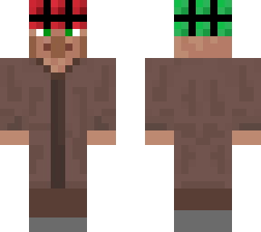 villager with cube hat
