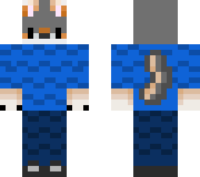 grey fox with sweater