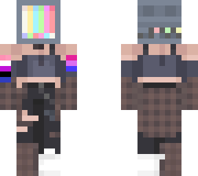tv screen head (pride flags)
