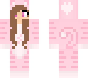 kitty girl pink eyes brown hair