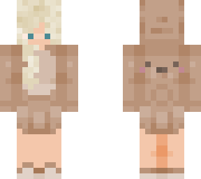 bear hoodie (blond hair)