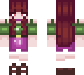 cute magenta + green girl