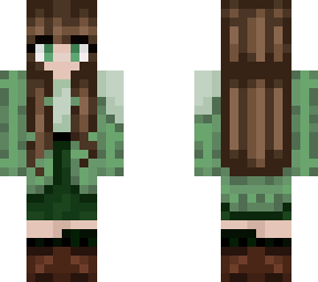 green cardigan girl