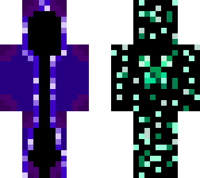 purple green creeper hoodie
