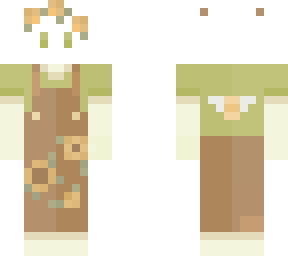 sunflower overalls with bee on shirt, antlers, and cat ears {unfinished}