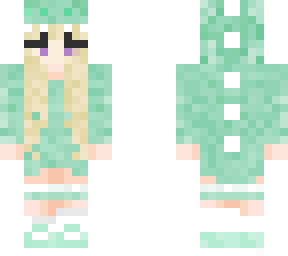seafoam green dino girl