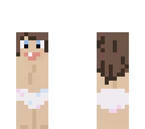 baby girl with diaper (lol)