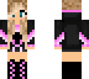 black and pink sexy girl