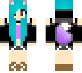 blue haired girl