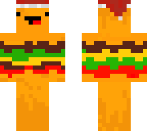burger with santa hat