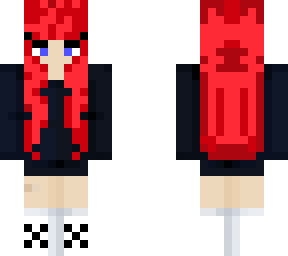 redhead with black horns