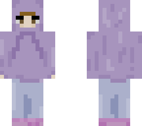 someone with a purple hoodie