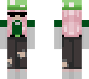 ^^green mushroom girl pink hair