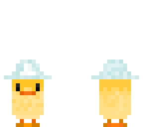 chick in bucket hat