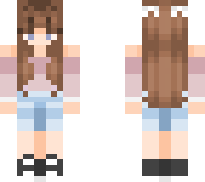 cute brown hair girl | Minecraft Skin