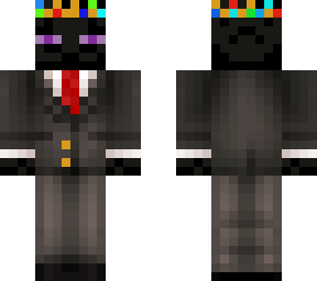 enderman in suit with a crown with jewels