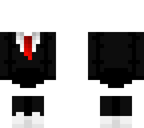 ob - black suit & tie w/ skirt & socks