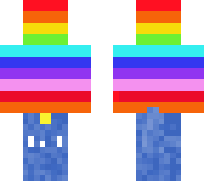 rainbow man with jeans