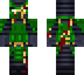 battle damaged green ninja